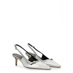 NEW AEYDE women's saba slingback pumps in silver